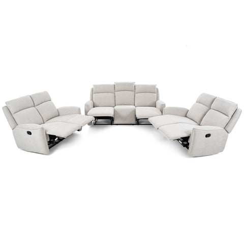 Sofa Three Seater with Manual Function WHITE - RR5602AF