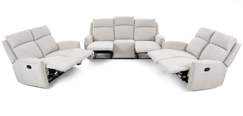 Sofa Three Seater with Manual Function WHITE - RR5602AF